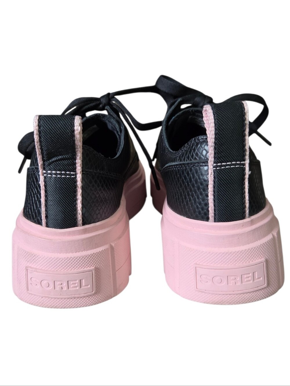 SOREL Caribou X Womens Waterproof Black with Pink Platform Sneakers, size 9.5. - Picture 5 of 10